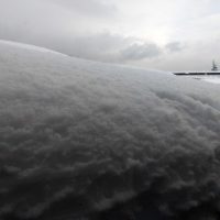 とうとう窓から海が見えなくなりました。高岡の積雪1メートル12センチ