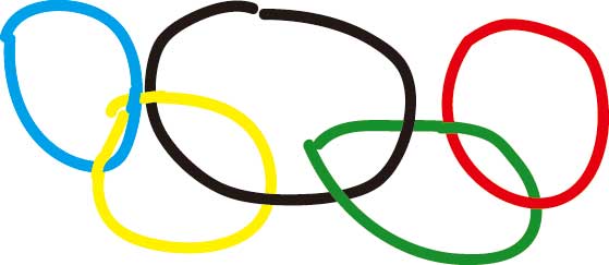 オリンピックが明日から始まる。オリンピックのマークについて調べてみた。