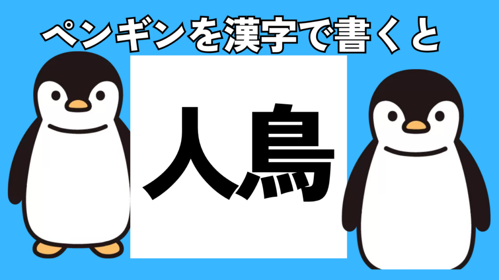 あなたは、ペンギンを漢字で書けるだろうか？ | 富山 高岡 ダイビング