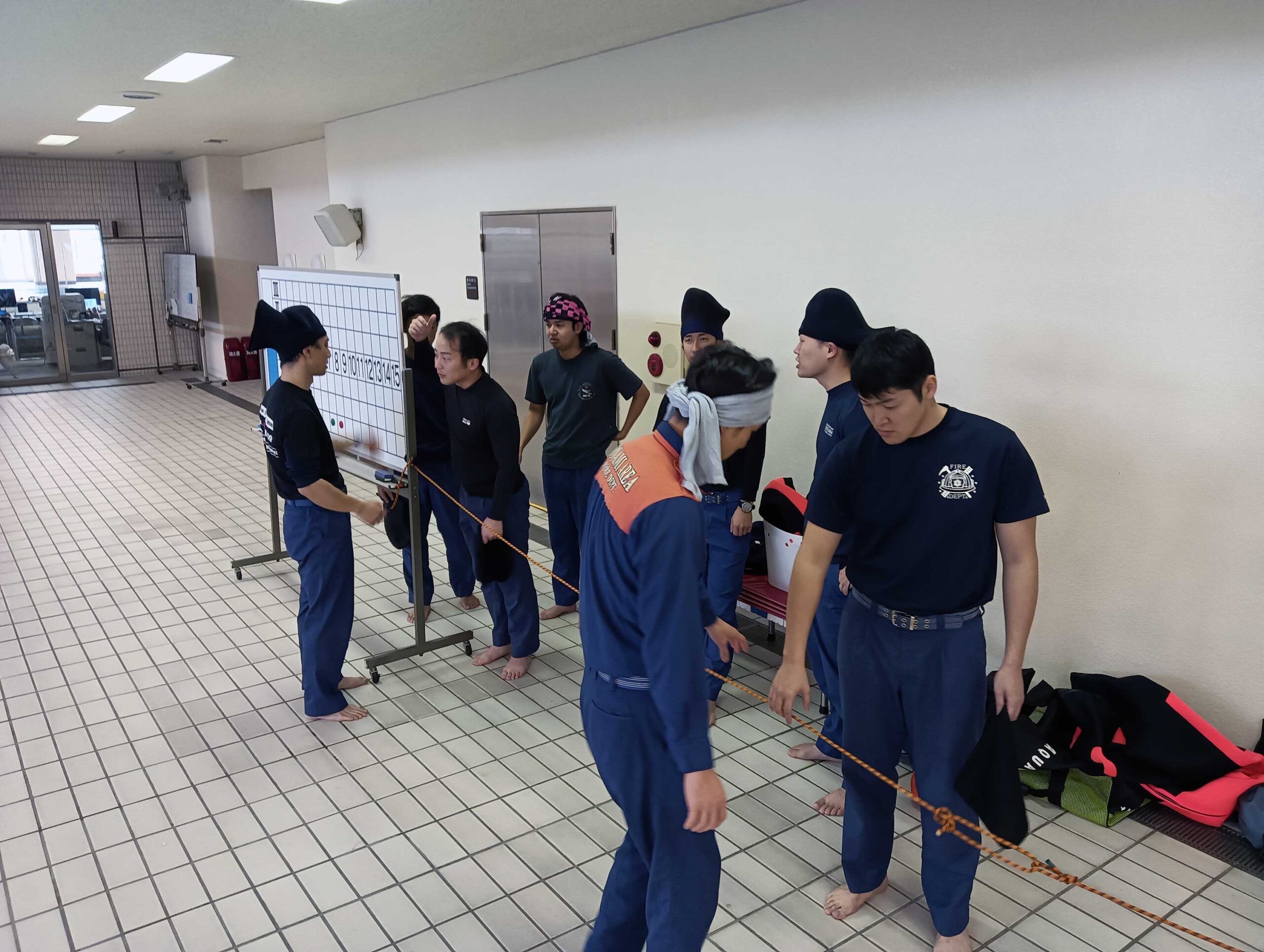 昨日に引き続き消防職員の潜水練習会