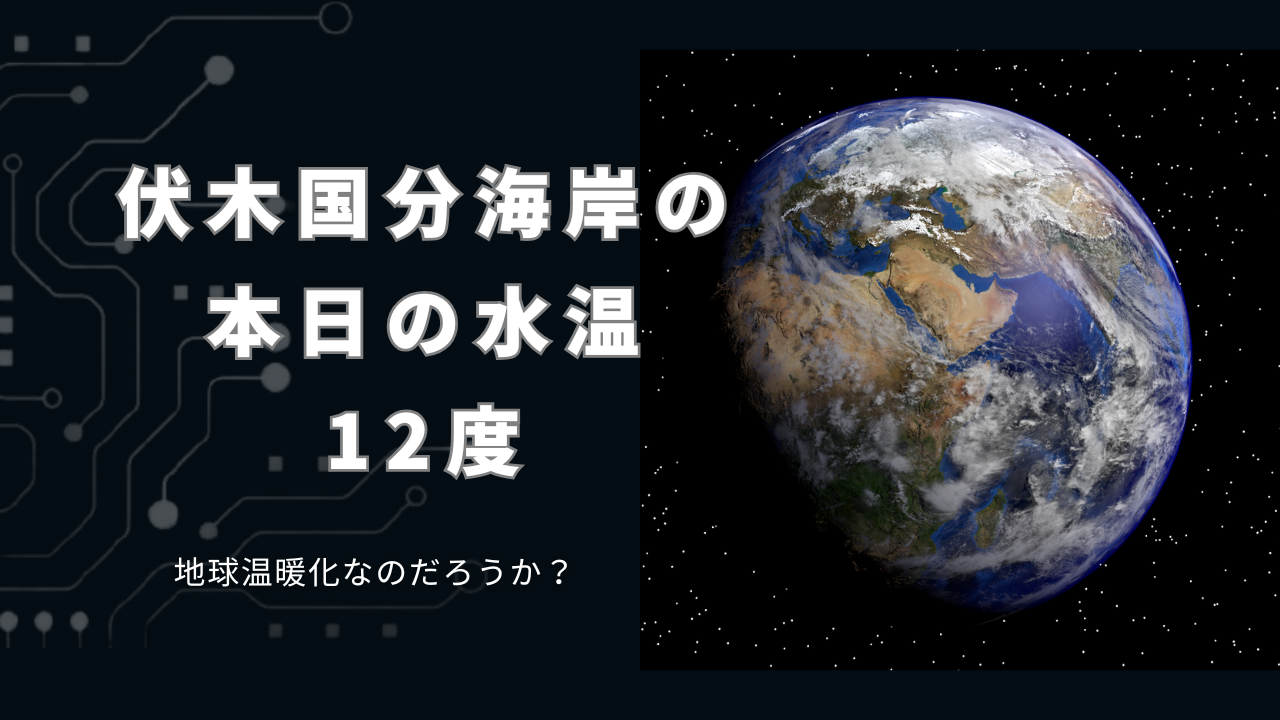 5年前の2月の水温は8度だったのに　今日は「12度」プラス4度は大きい